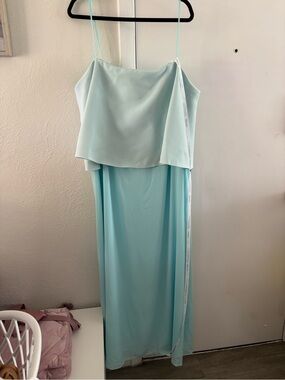 Arrange Light Aqua Spaghetti-Strap Maxi Dress